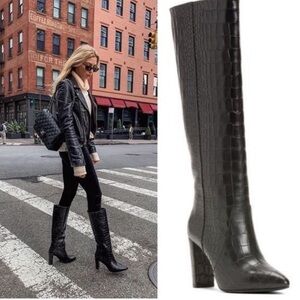 PAIGE Women’s Carmen Knee High Black Boots Size 8.5